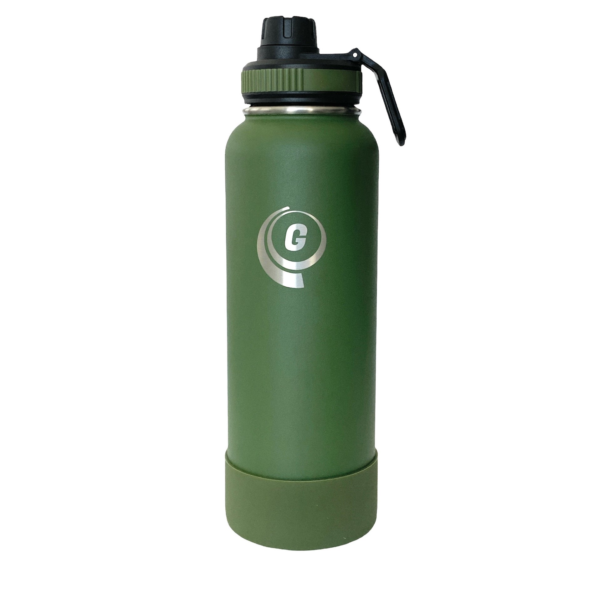 40OZ INSULATED BOTTLE WITH SPOUT LID - GREEN – GoWoo Hydration LLC